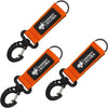 3-Pack Versatile Lightweight Plastic Carabiner Clips with Nylon Webbing
