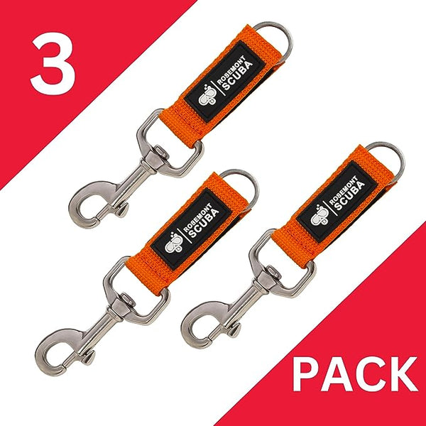 3-Pack Versatile Lightweight Custom Clips with Nylon Webbing