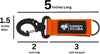 3-Pack Versatile Lightweight Plastic Carabiner Clips with Nylon Webbing