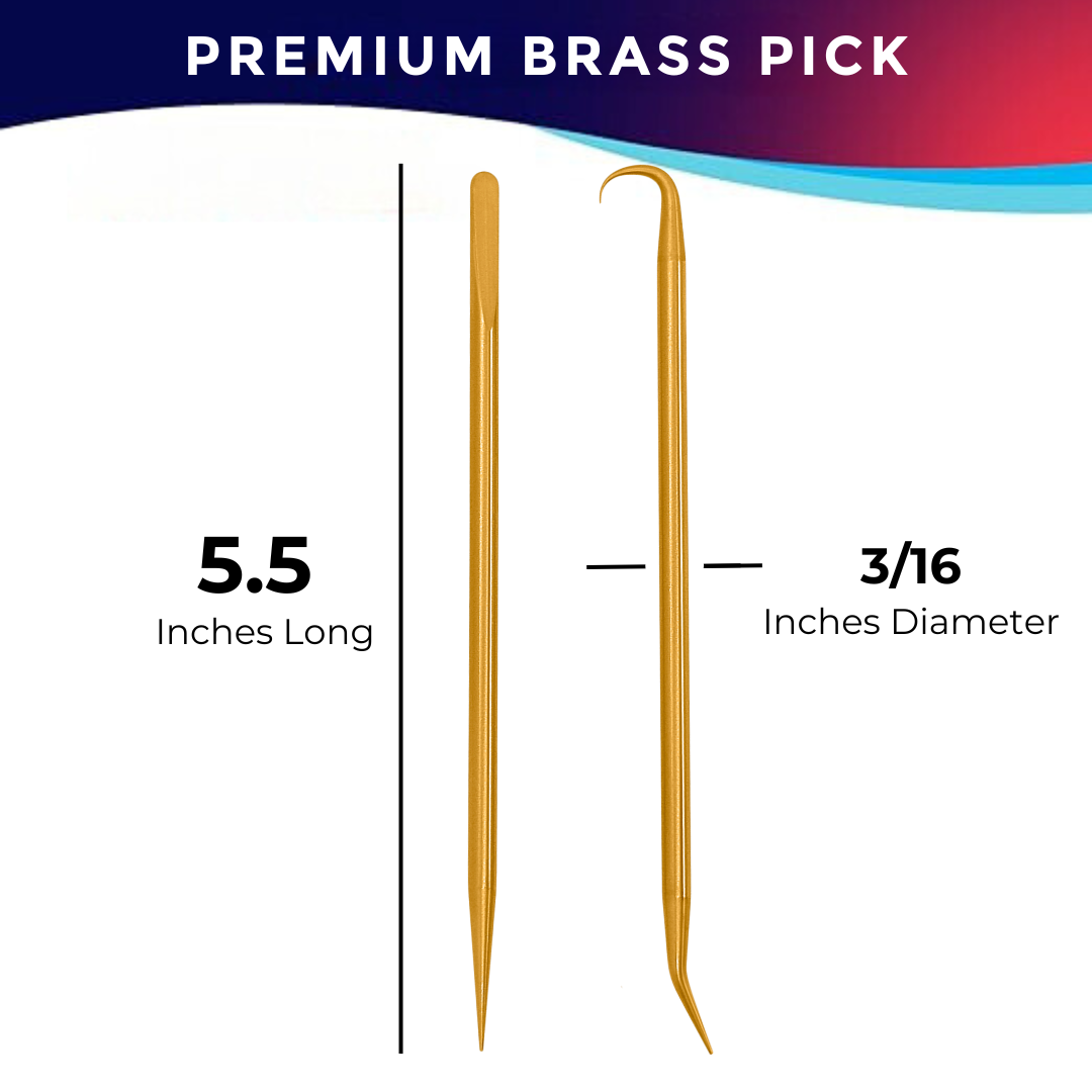 Premium Brass Pick Tools 2 Distinct Tip Styles for Safe O-Ring & Seal Removal