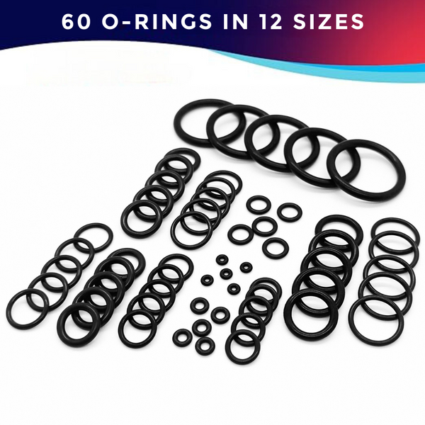 Ultimate O-Ring Kit: Nitrile O-Rings in Scuba Specific Sizes,O-Ring Size Guide & Premium Brass Picks